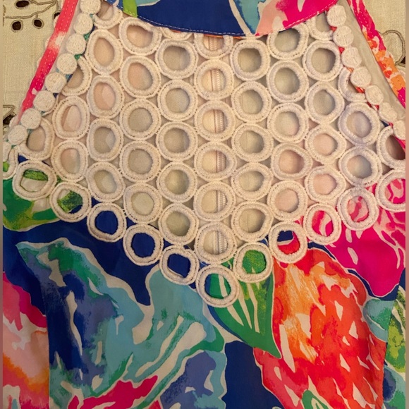 Lilly Pulitzer Kinley Dress in Beckon Blue Jungle Utopia Size 12 - Picture 3 of 9